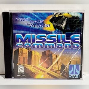 Vintage 1999 Atari 1980 Missile Command (PC CD-ROM)Win 95/98 Hasbro TESTED WORKS